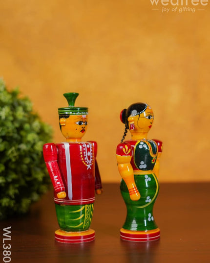 Etikoppaka Handpainted Wedding Dolls (Set-2) - Wl3804 Kids Utility