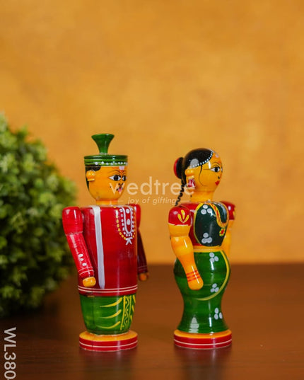Etikoppaka Handpainted Wedding Dolls (Set-2) - Wl3804 Kids Utility
