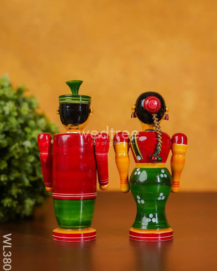 Etikoppaka Handpainted Wedding Dolls (Set-2) - Wl3804 Kids Utility