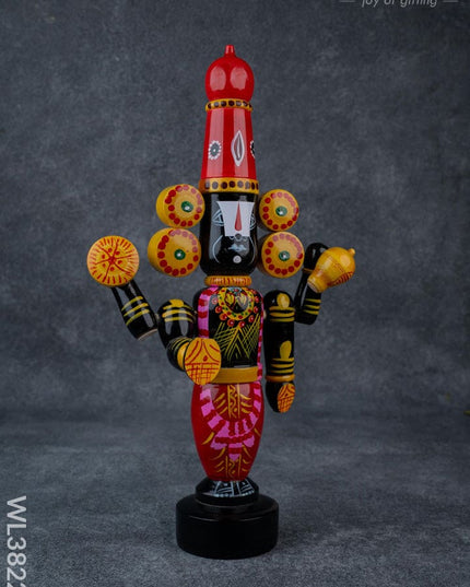 Etikoppaka Toy - Tirupathi Balaji - 13 inch - WL3822-1 - Wooden Decor