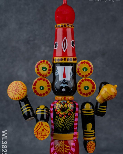 Etikoppaka Toy - Tirupathi Balaji - 13 inch - WL3822-1 - Wooden Decor