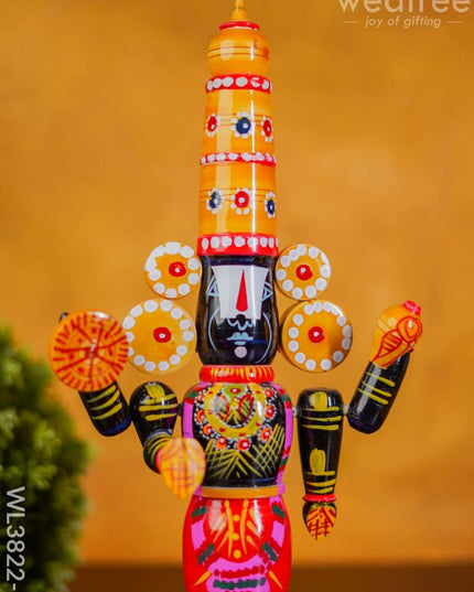 Etikoppaka Handpainted Tirupathi Balaji - 13 Inch Wl3822-1 Kids Utility