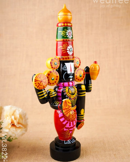 Etikoppaka Toy - Tirupathi Balaji - 14 inch - WL3822-4 - Wooden Decor