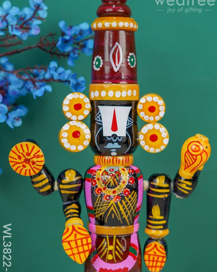Etikoppaka Toy - Tirupathi Balaji 12 Inch Wl3822-4 Wooden Decor