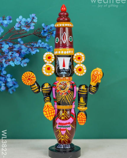 Etikoppaka Toy - Tirupathi Balaji 12 Inch Wl3822-4 Wooden Decor