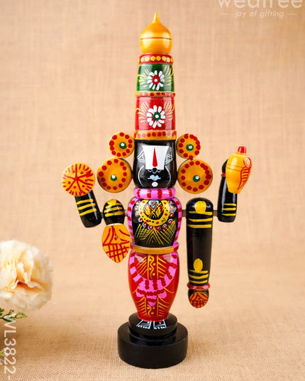Etikoppaka Toy - Tirupathi Balaji - 14 inch - WL3822-4 - Wooden Decor