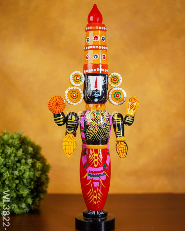 Etikoppaka Handpainted Tirupathi Balaji - 19 Inch Wl3822-3 Kids Utility