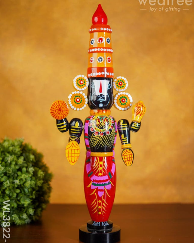 Etikoppaka Handpainted Tirupathi Balaji - 19 Inch Wl3822-3 Kids Utility