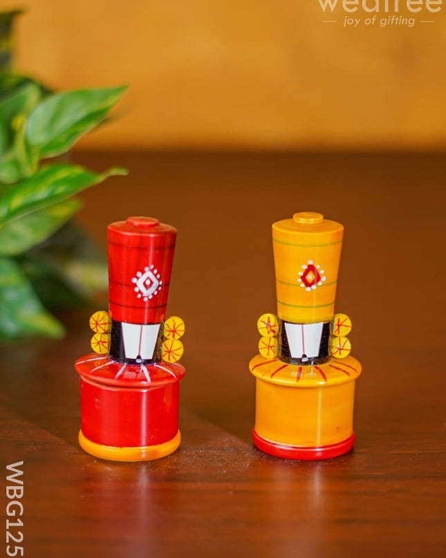 Etikoppaka Toys - Kumkum Holder - Set of 2 - WBG1258 - Add-ons