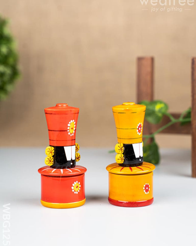 Etikoppaka Toys - Kumkum Holder - Set of 2 - WBG1258 - Add-ons