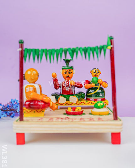 Etikoppaka Toys - Muhurtham Set Wl3812 Wooden Decor