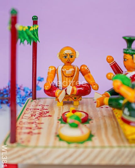 Etikoppaka Toys - Muhurtham Set Wl3812 Wooden Decor