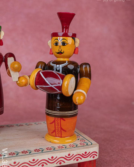 Etikoppaka Toys - Musicians set of 3 - WL3820 - Wooden Decor