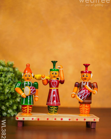 Etikoppaka Handpainted 3 Musician Set - Wl3820 Kids Utility