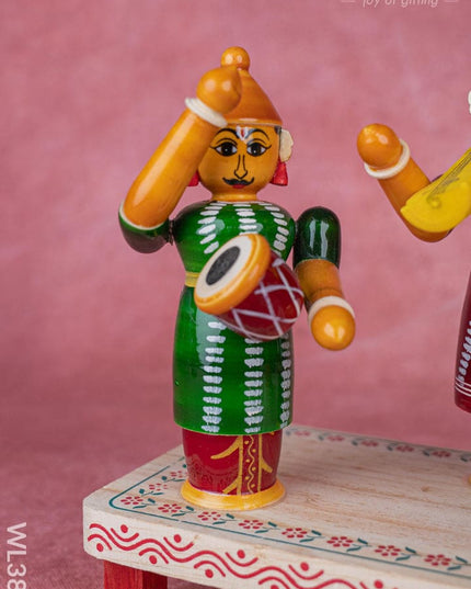 Etikoppaka Toys - Musicians set of 3 - WL3820 - Wooden Decor