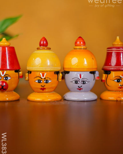 Etikoppaka Toys - Ram Darbar Doll Set Of 4 Wl3834 Wooden Decor