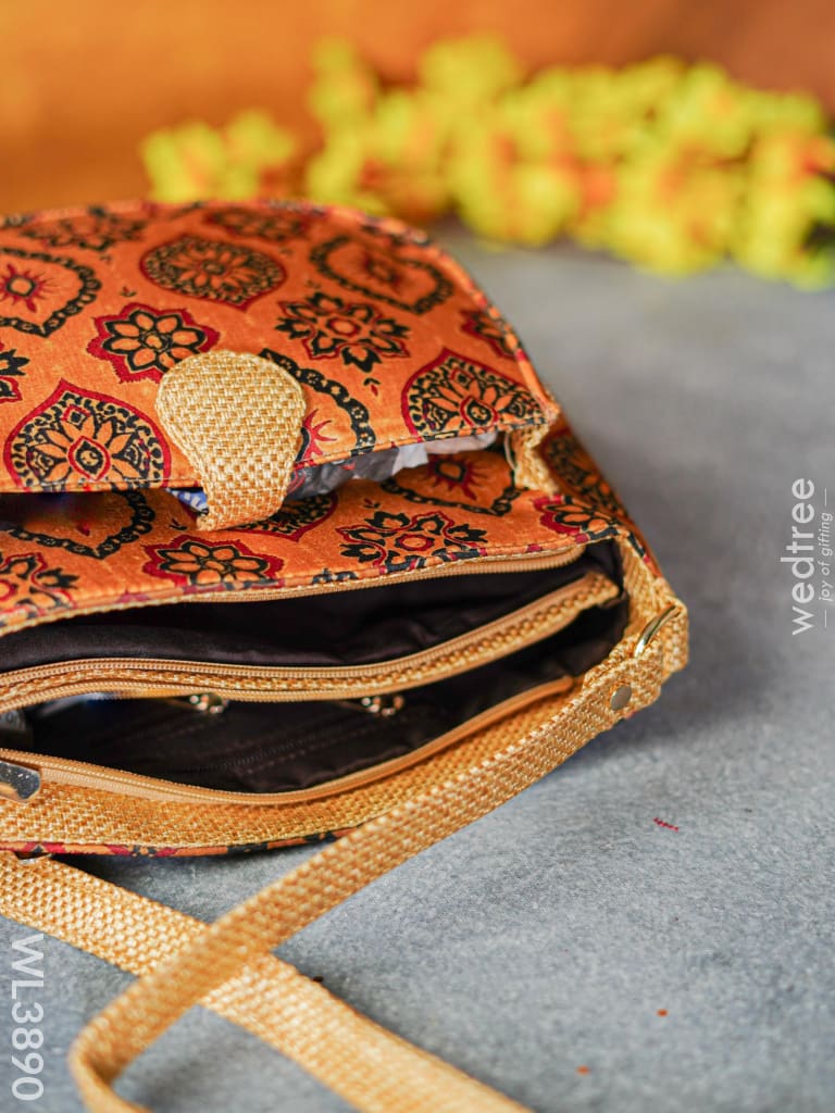 Fabric Sling Bag With Floral Prints - Wl3890 Bags