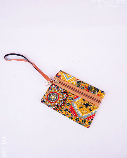 Faux Leather Hand Bag with Mini Coin Purse - WL3888 - Printed Fabric Bags