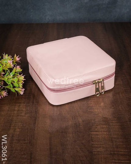 Faux Leather Jewel Box - (6.5X6.5) Wl3061 Baby Pink Organizers