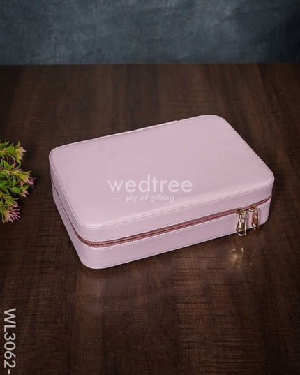 Faux Leather Jewel Box - (9X6.5) Wl3062 Baby Pink Organizers