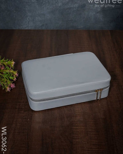 Faux Leather Jewel Box - (9X6.5) Wl3062 Gray Organizers