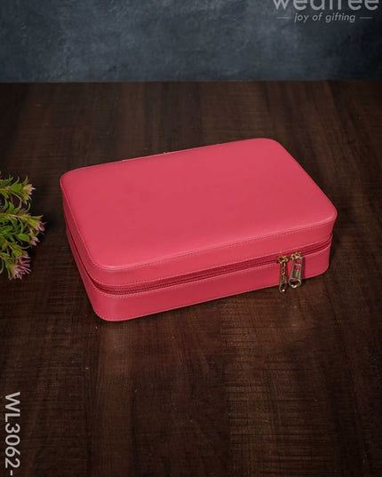 Faux Leather Jewel Box - (9X6.5) Wl3062 Pink Organizers
