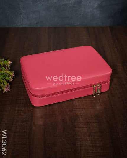 Faux Leather Jewel Box - (9X6.5) Wl3062 Pink Organizers