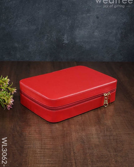 Faux Leather Jewel Box - (9X6.5) Wl3062 Red Organizers