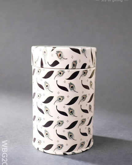Feather Printed Tin Jar - WBG2032 - Tin Jars & Boxes RG