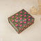 Flip Top Box - Dark Green & Pink Lotus Print Wh0016 Combos Hampers