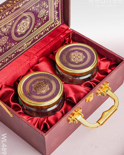 Floral 2 Jar Dry Fruit Box - WL4896 Dry Fruit Box