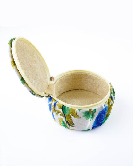Floral bangle box zipper big size - W4406 - Jewellery Holders RG