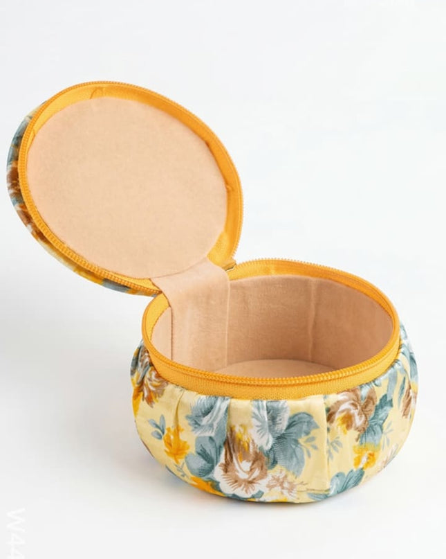 Floral bangle box zipper big size - W4406 - Jewellery Holders RG