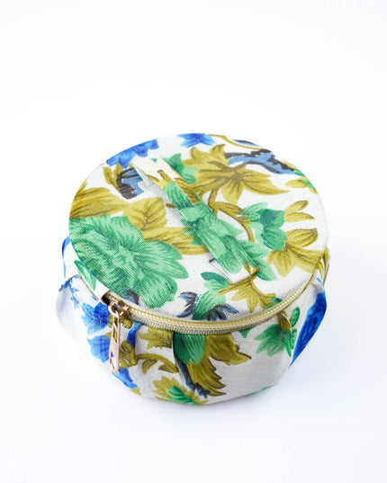 Floral bangle box zipper big size - W4406 - Jewellery Holders RG