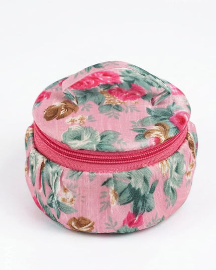 Floral bangle box zipper big size - W4406 - Jewellery Holders RG