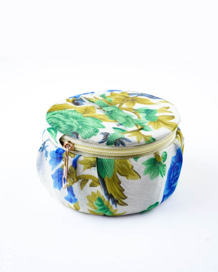 Floral bangle box zipper big size - W4406 - Jewellery Holders RG