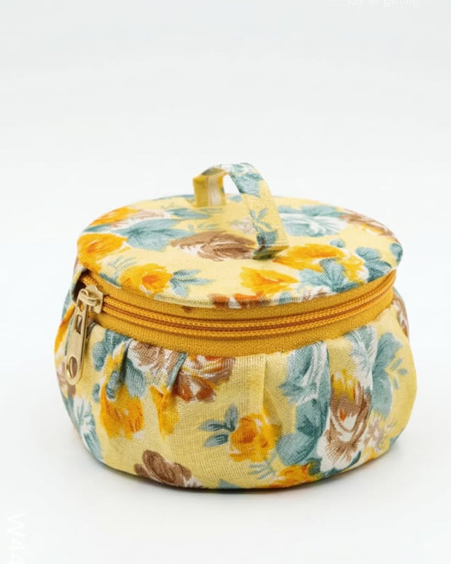 Floral bangle box zipper big size - W4406 - Jewellery Holders RG
