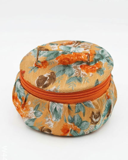 Floral bangle box zipper big size - W4406 - Jewellery Holders RG