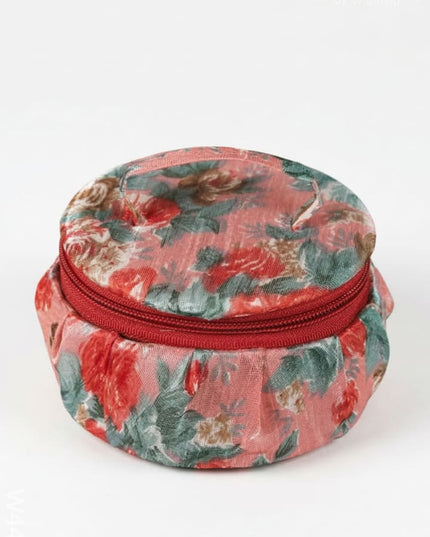 Floral bangle box zipper big size - W4406 - Jewellery Holders RG