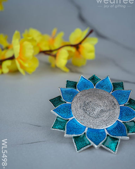 Floral Coaster for Diya - Blue - WL5498-2 - EPNS Gifts