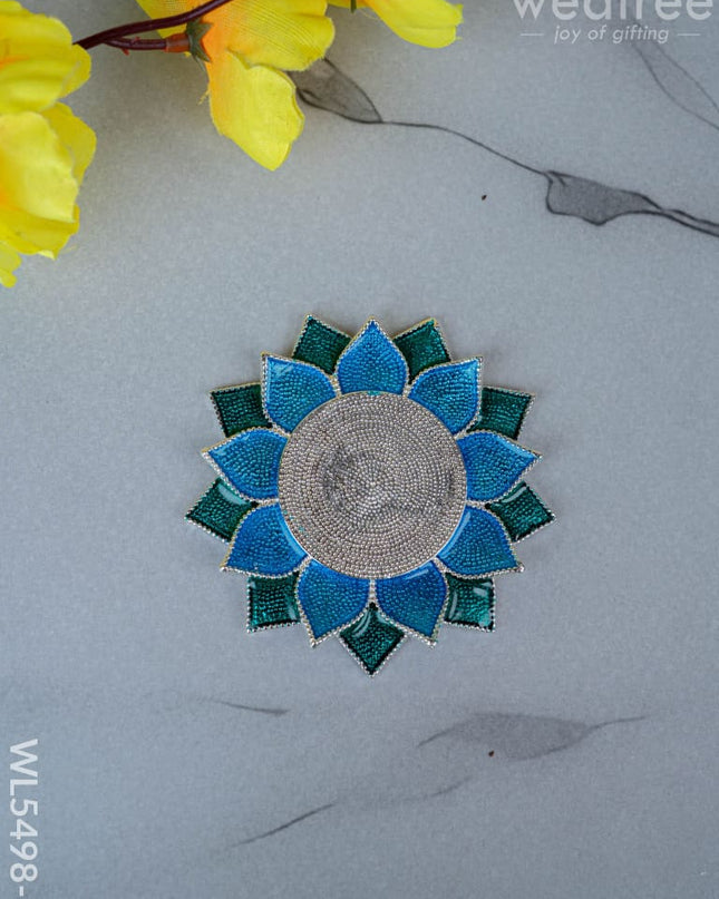 Floral Coaster for Diya - Blue - WL5498-2 - EPNS Gifts