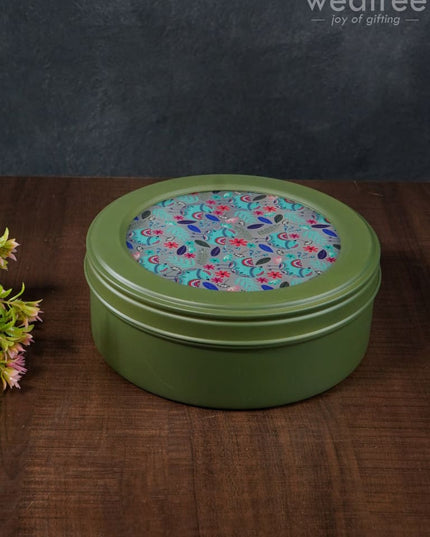 Floral Design Dry Fruit Box - 8 Inch Wl2880 Dining Essentials
