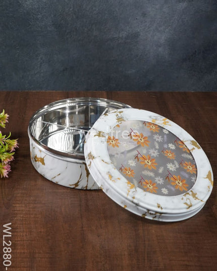 Floral Design Dry Fruit Box - 8 Inch Wl2880 Dining Essentials