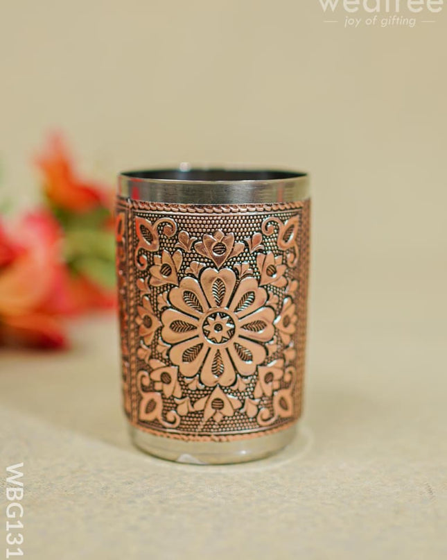 Floral Design Glass - Copper Finish Wbg1315 Utensils