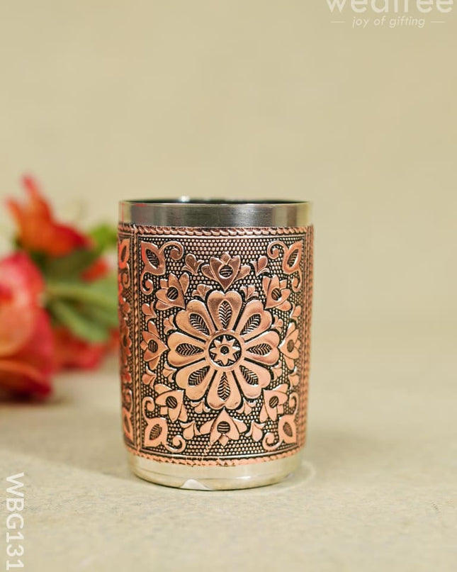 Floral Design Glass - Copper Finish Wbg1315 Utensils