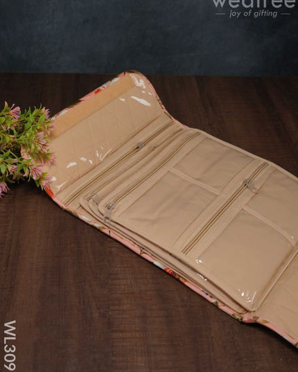 Floral Design Jewel Pouch With Handle (10X10) - Wl3096 Organizers