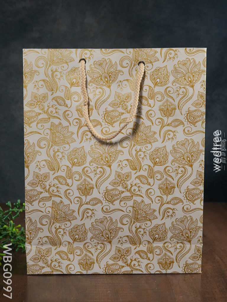 Floral Design Paper Bag For Shopping - Wbg0997 Bags