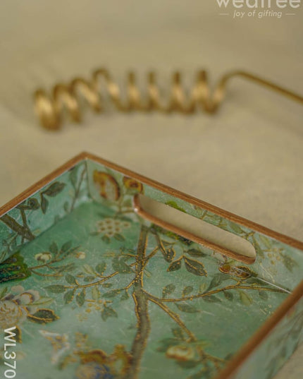 Digital Printed Peacock Tray - 13 X 7 Wl3707 Wooden Trays