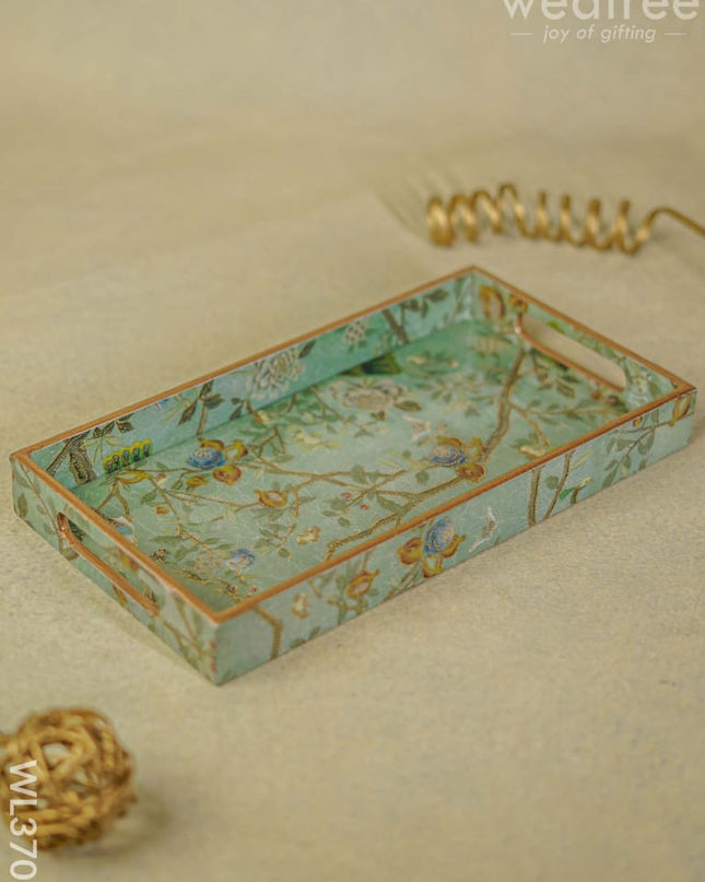 Digital Printed Peacock Tray - 13 X 7 Wl3707 Wooden Trays