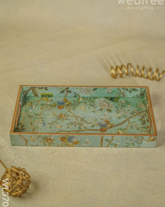 Digital Printed Peacock Tray - 13 X 7 Wl3707 Wooden Trays